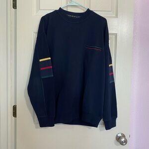 Marine’s Navy Sweater Wool Blend Multicolor Stripes Sz XL